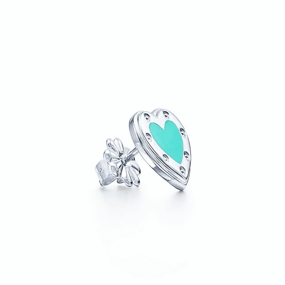 Return to Tiffany Love Tiffany Blue® Heart Earrings in Silver Gift Giving Ready! - Picture 4 of 9